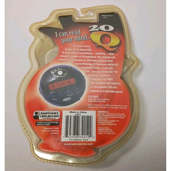 Radica 20Q 20 Questions Version Electronic Game Red Factory Sealed 2003 - Picture 13 of 16